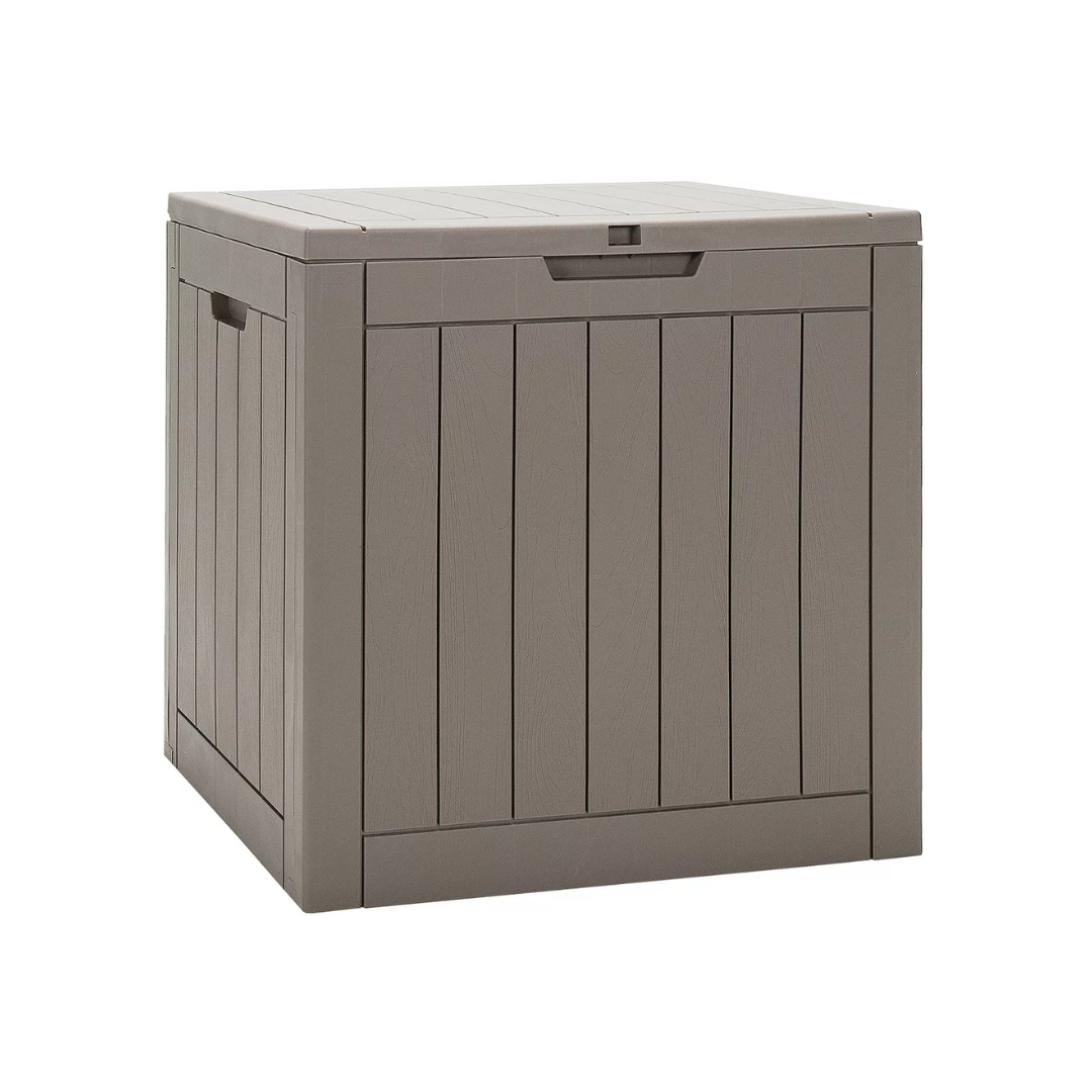 Costway 30 gallons Deck Box conteneur de stockage sièges outils organisation livraisons marron