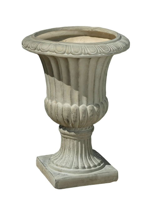Grande jardinière urne italienne blanche antique