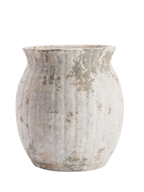 Vase en terre cuite fabriqué à la main patiné