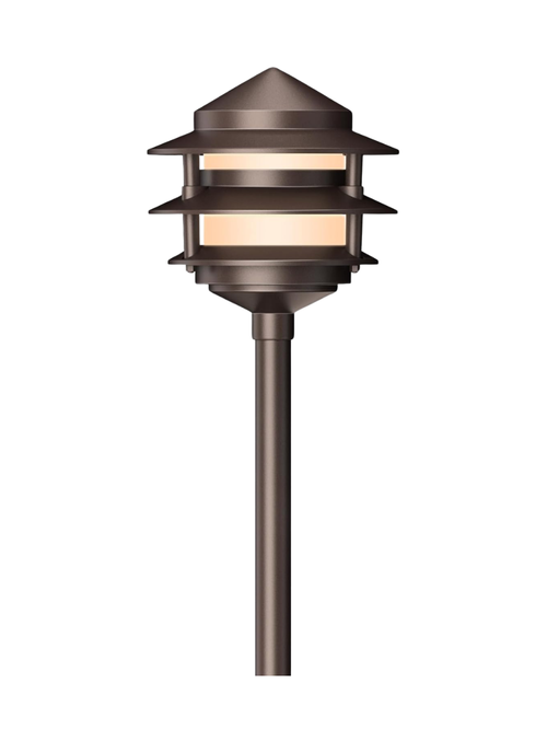 Lumières d'allée paysagères basse tension Pagoda, ensemble de 6