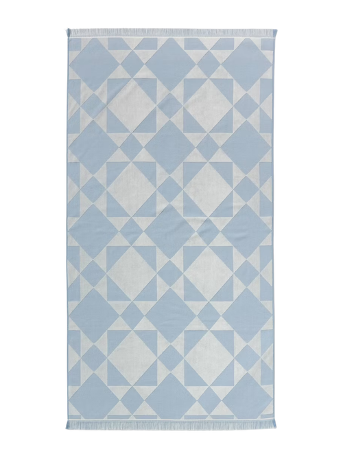 Serviette de plage surdimensionnée texturée Block Quilt 