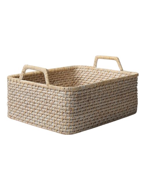 Panier à poignée basse à tissage moderne