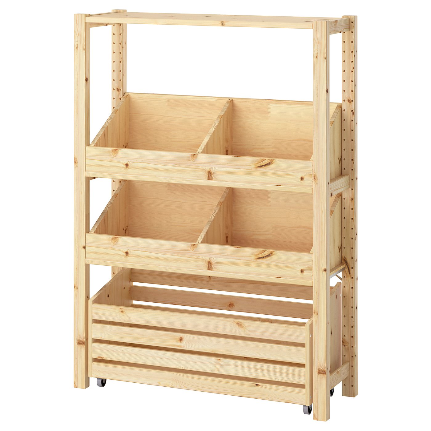 Étagère Ivar - Avec 2 étagères/pin 35x11 3/4x48 7/8 "