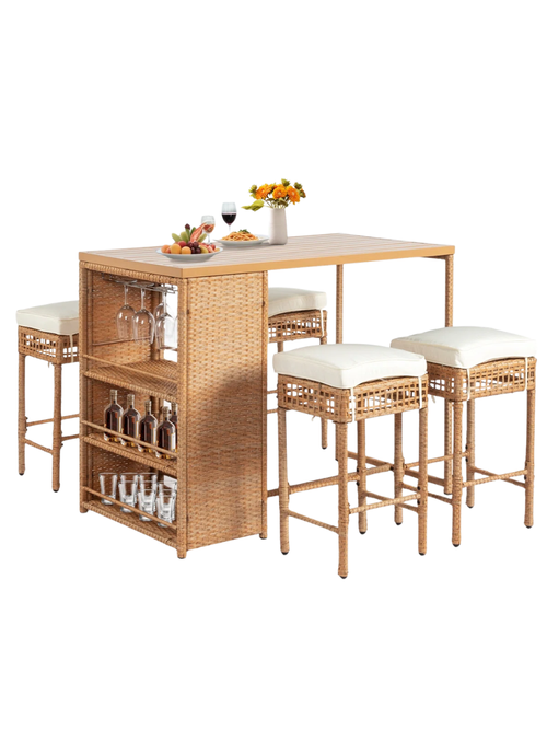 Ensemble de bar en osier