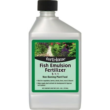 Engrais en émulsion de poisson Vpg Fertilome - Liquide naturel 5-1-1 - 16 oz et mdash; Extérieur et amp; Utilisation de plantes d’intérieur, application facile
